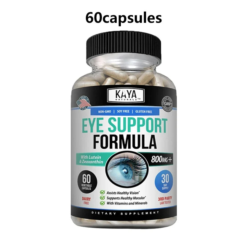 Eye Support Capsules, Lutein, Bilberry - Improve Vision Health, Macula, Healthy Macula, Blue Light & Eye Fatigue Relief