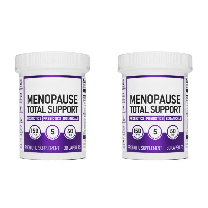 Menopause Probiotic Supports Hormone Balance, Hot Flashes, Night Sweats, Weight Management, Bloating & Gut Health Resveratrol+