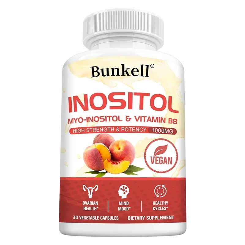Inositol 1000mg Capsules - Fat Metabolism, Liver Health, Ovarian, Immune System Support, Skin Balance & Hair Growth Supplement
