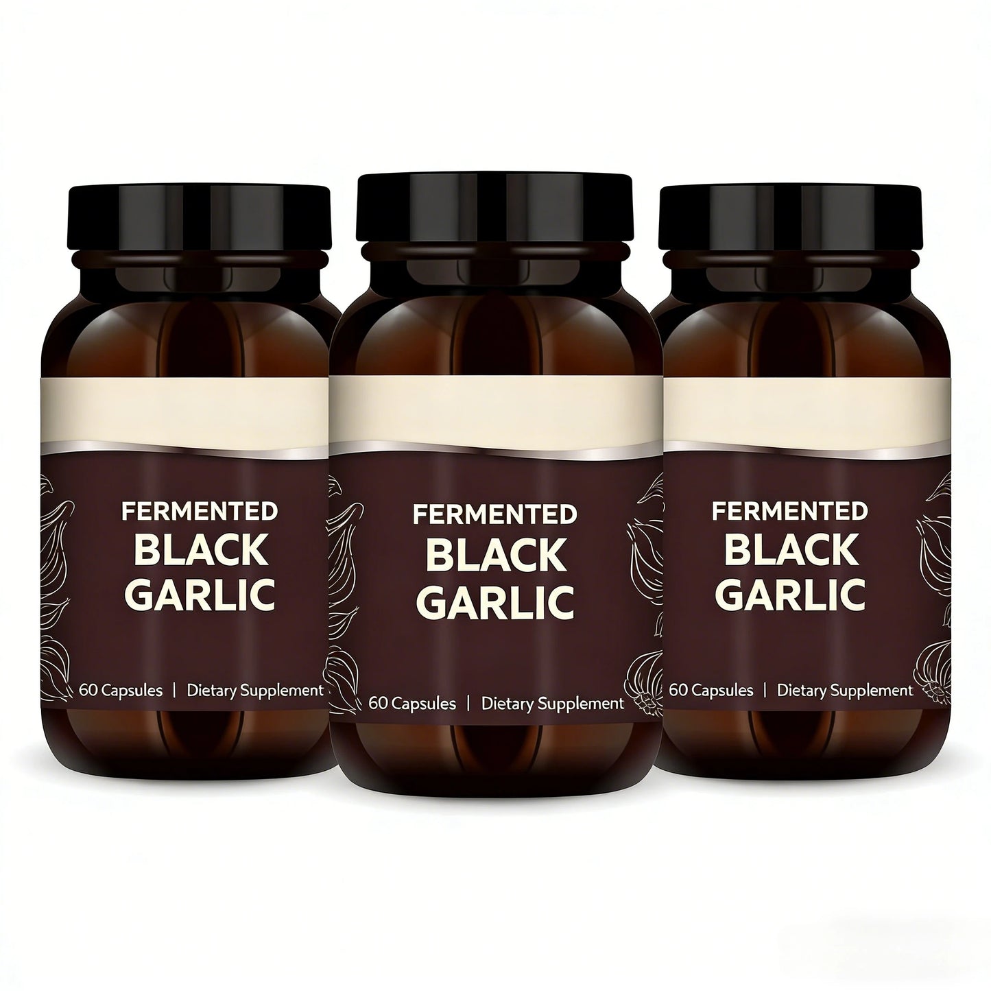 Fermented Black Garlic - Antioxidant Supplement - for Immune, Cellular & Heart Health Support - Includes S-Allyl-Cysteine