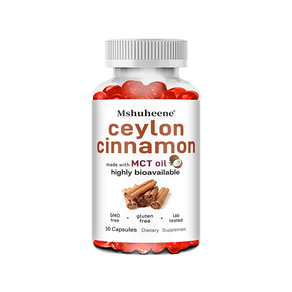 Organic Ceylon Cinnamon Capsules 600mg High Potency, Supports Antioxidant, Immune, Energy, Heart, Joint, Bone & Digestive Health