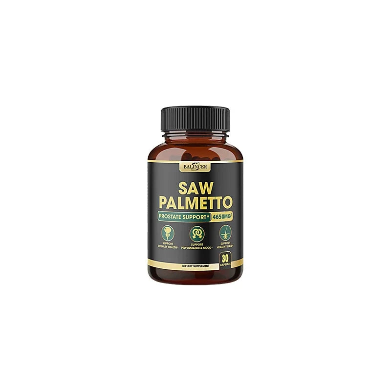 Saw Palmetto Capsules, Prostate Health Support, Reduce Hair Loss & Thinning, Balances Male Hormones, Urinary Tract Care