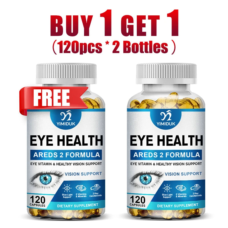 Buy 2 Get 2 Free! Eye Health Capsules, Support Reduces Eye Fatigue, Dryness & Promotes Long-Term Eye Care, Retina, Men & Women