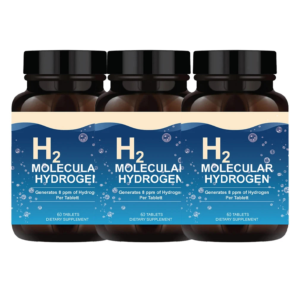 H2 Molecular Hydrogen - Hydrogen Water Tablets with Magnesium - Supports Energy, Brain, & Cognitive Health - 60 Tablet