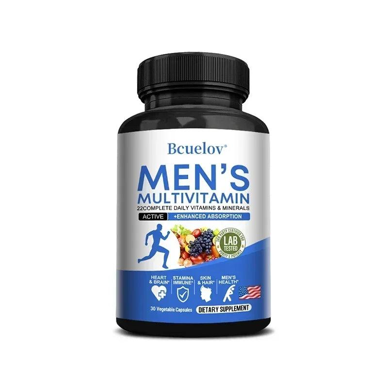 Men's Daily Multivitamin – 22 Vitamins & Minerals, Vegan Dietary Supplement for Energy Immunity Digestion Skin & Overall Health