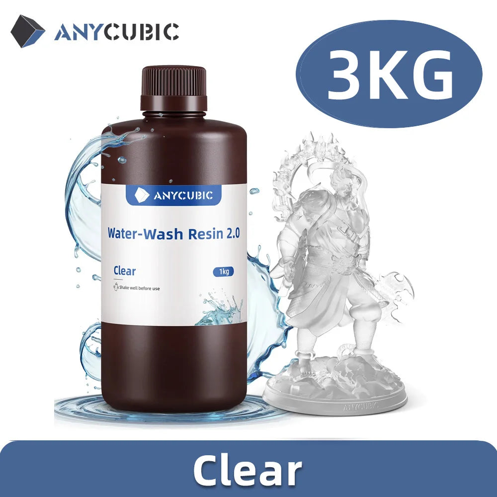 AnyCubic Waterwash Resin 2.0 High Precision Low Odor For LCD 3D Printer
