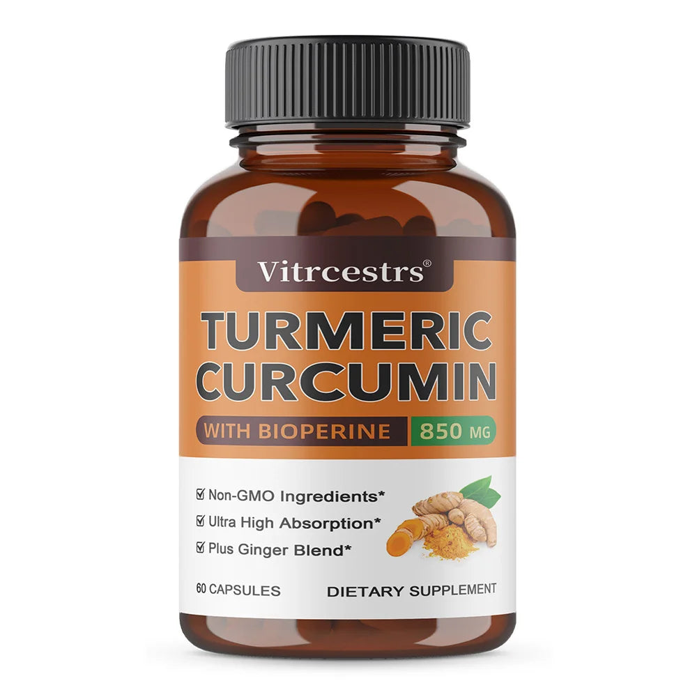 Organic Turmeric Curcumin, High Absorption Joint Bone Brain & Cardiovascular Support, Antioxidant & Digestive Health Supplement