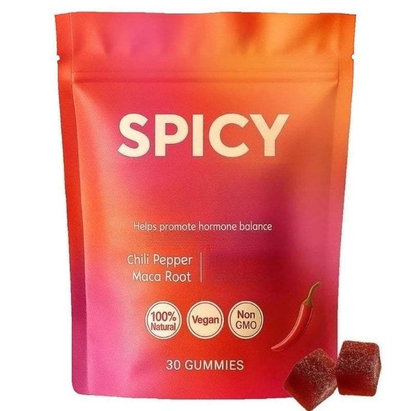 Hormonal Balance Gummies 30 Count Support Daily Health & Energy Recovery Peach Flavor — Chili Pepper and Maca Root Extract