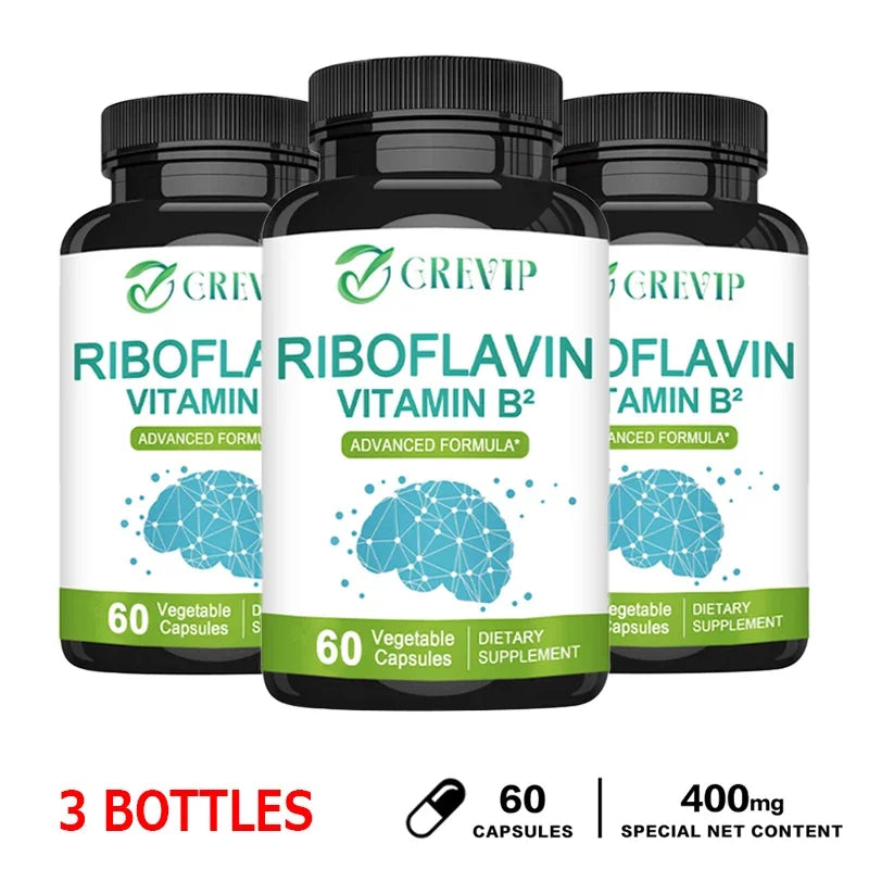 Vitamin B2( Riboflavin) 400mg - Energy, Skin and Cell Health, Nervous System Support