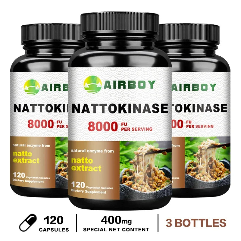 Nattokinase - Beauty and Skin Care, Promotes Blood Circulation, Maintains Blood Pressure Balance, Supports Heart Health