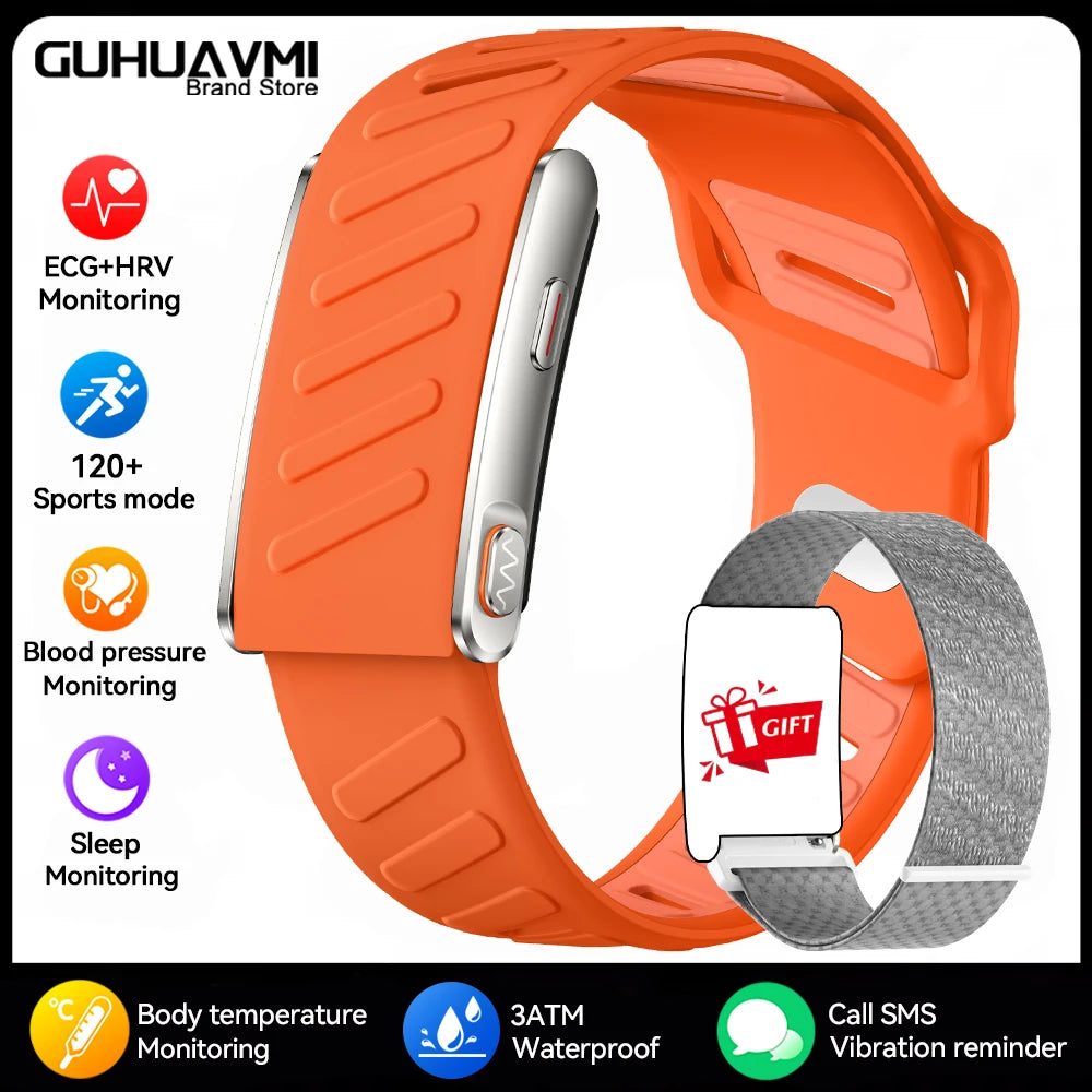 2026 New Screenless Fitness Tracker Health Smart Band ECG+PPG Uric Acid Blood Oxygen Body analysis Smart Bracelet For Men Women