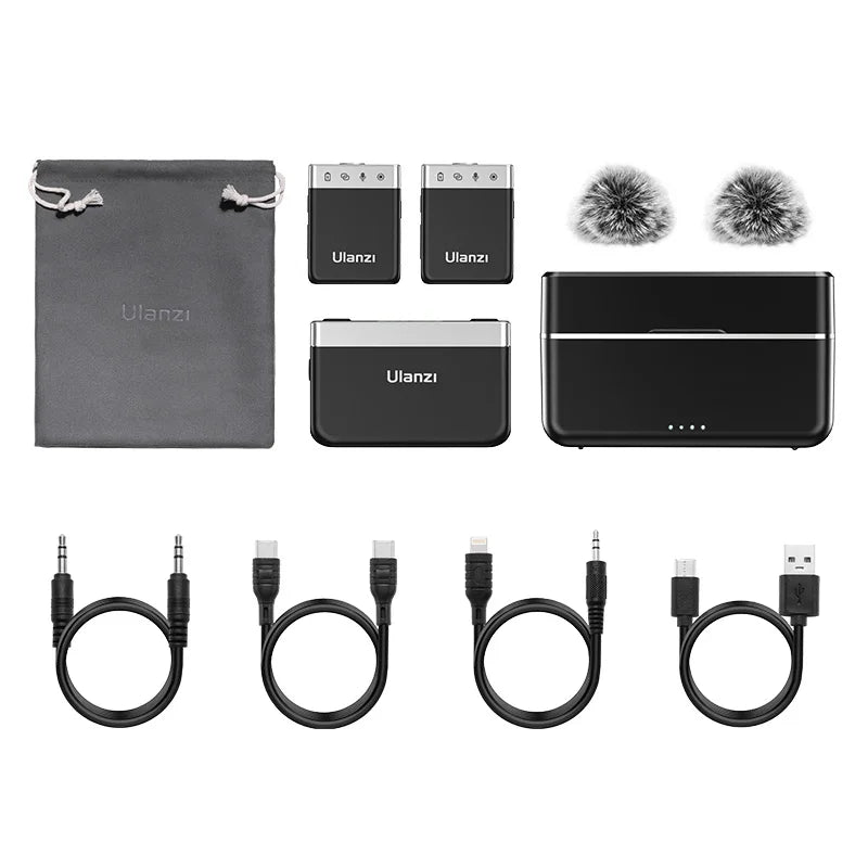 Ulanzi U Mic AM18 2.4G Wireless Stereo Microphone For DSLR IOS Android PC
