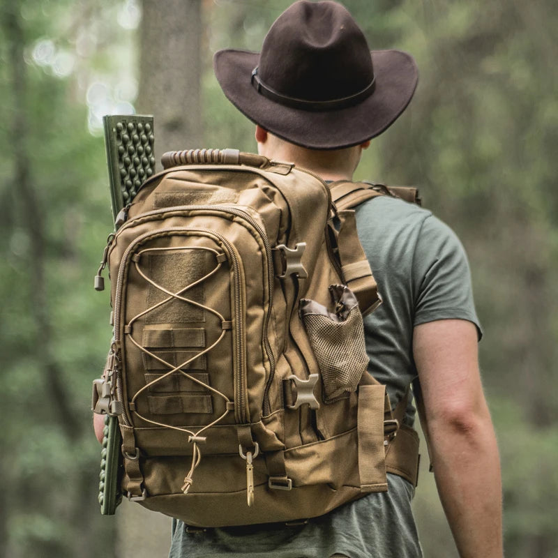 LQARMY Tactical Backpack Outdoor Hiking Rucksack Military Grade