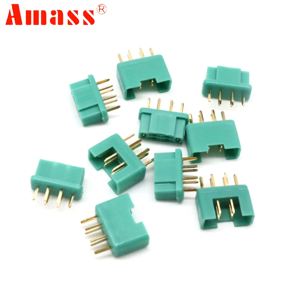 5pair/lot Amass MPX Male Female 6-pin Plug Connector Gold Plating For RC Model Part Airplane Plane Drone Toys DIY Parts