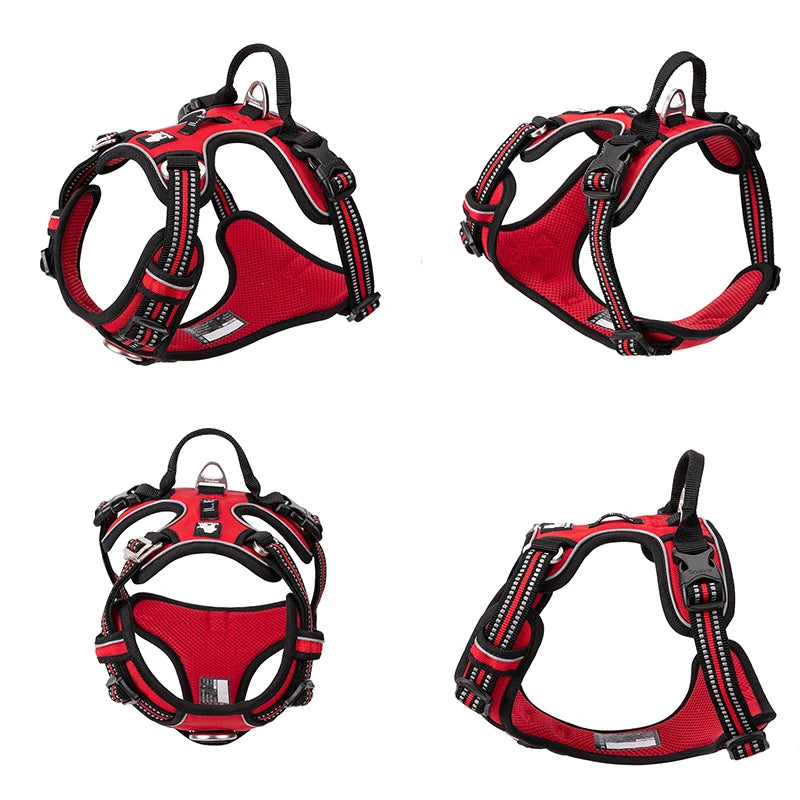 TRUELOVE Reflective Nylon Dog Harness No Pull Adjustable All Breeds