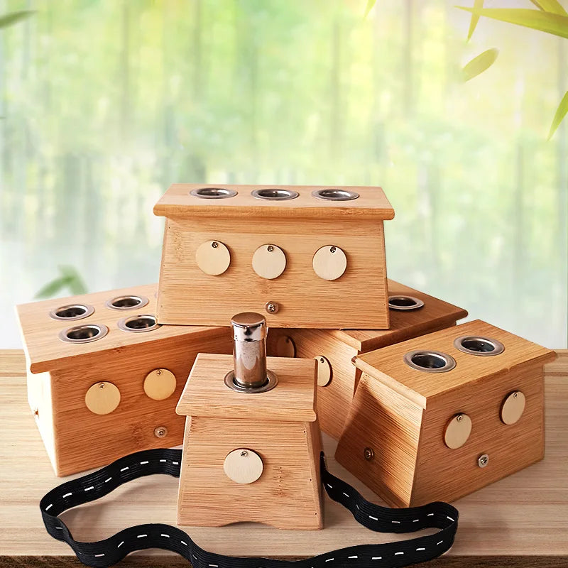 Moxibustion Box Nature Bamboo Burner Warm Acupuntura Massage Wellness Moxa Stick Body Acupoint Massager Relieve Pain Body Care