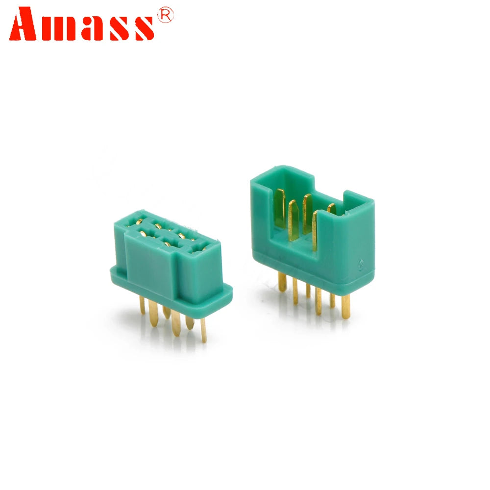 5pair/lot Amass MPX Male Female 6-pin Plug Connector Gold Plating For RC Model Part Airplane Plane Drone Toys DIY Parts