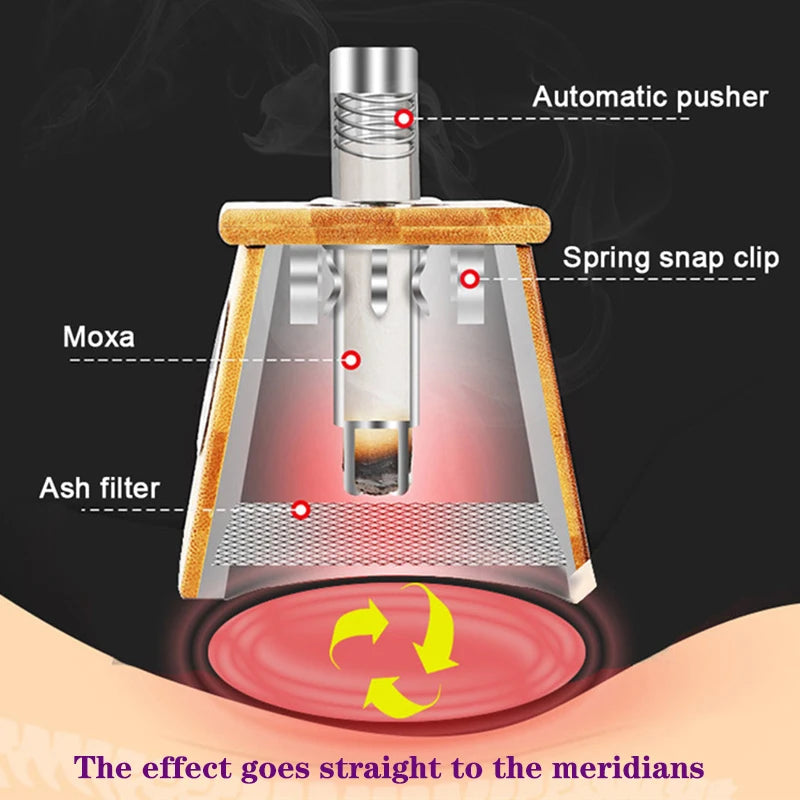 Moxibustion Box Nature Bamboo Burner Warm Acupuntura Massage Wellness Moxa Stick Body Acupoint Massager Relieve Pain Body Care