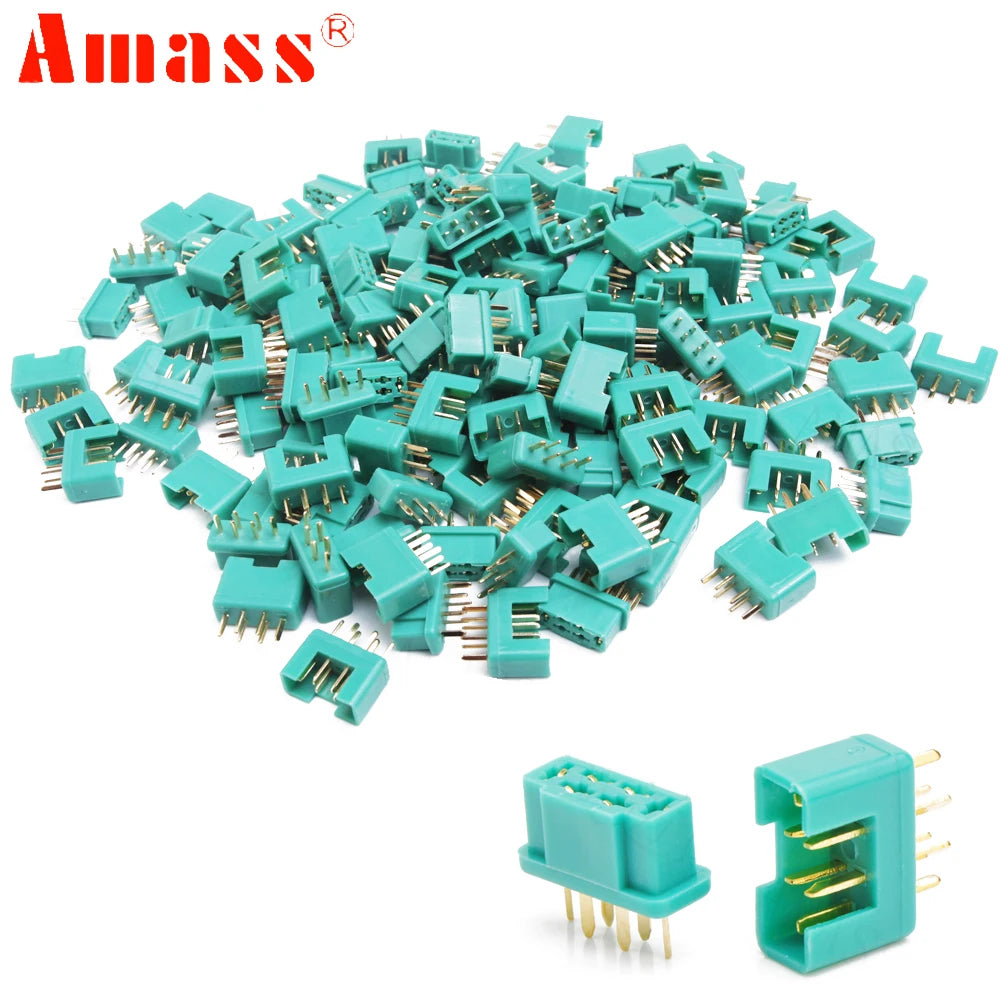 5pair/lot Amass MPX Male Female 6-pin Plug Connector Gold Plating For RC Model Part Airplane Plane Drone Toys DIY Parts