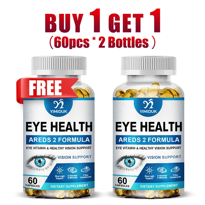 Buy 2 Get 2 Free! Eye Health Capsules, Support Reduces Eye Fatigue, Dryness & Promotes Long-Term Eye Care, Retina, Men & Women