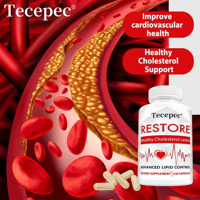 Cholesterol Support Capsules - Grape Seed Extract, Red Yeast Rice & Black pepper, Heart Health, Lipid Metabolism & Liver Care