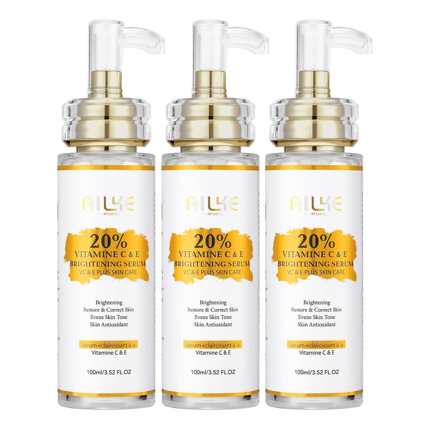 AILKE Vitamin C and E Brightening Serum Reduces Dark Spots