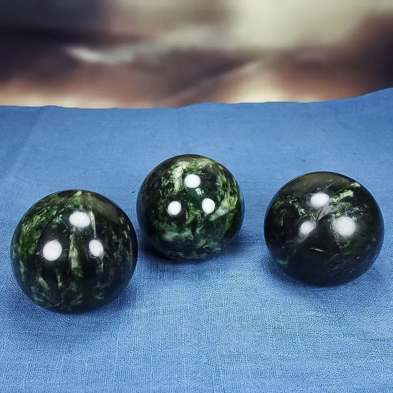 Yaowang Shiyuan Stone Handball Strong Magnetic Health Ball Jade Natural Diameter 40mm/50mm A Pair of Delivery.