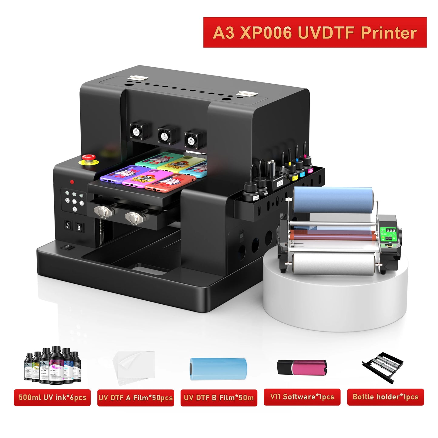 Miflame XP600 UV Flatbed Printer For Metal Wood Acrylic DTF