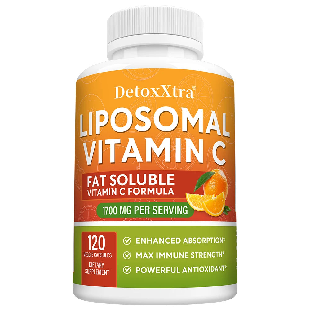 Liposomal Vitamin C 1700mg, High Absorption, Powerful Antioxidant, Supports Collagen Production, Immune & Skin Health