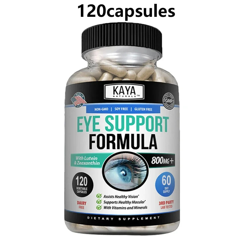 Eye Support Capsules, Lutein, Bilberry - Improve Vision Health, Macula, Healthy Macula, Blue Light & Eye Fatigue Relief