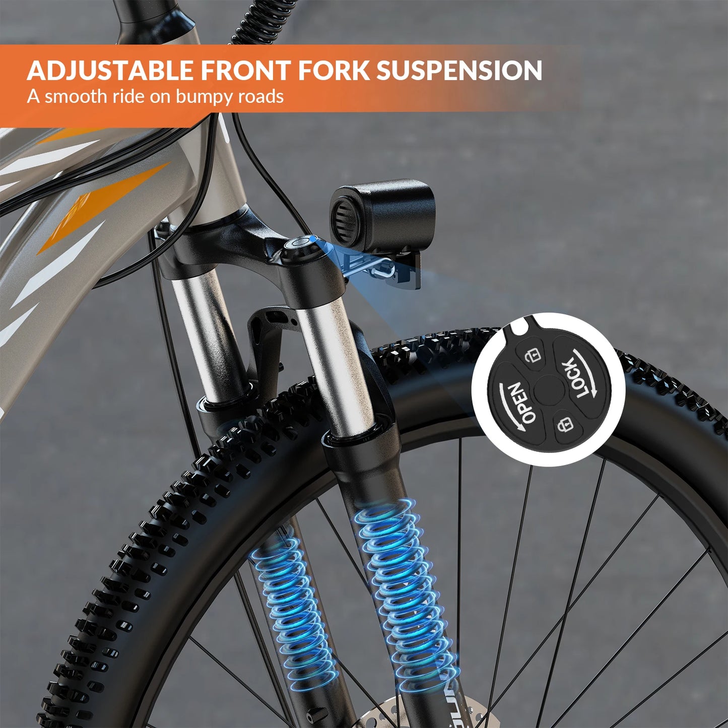 5th Wheel AB17 Electric Bike With 700W Peak Motor Suspension