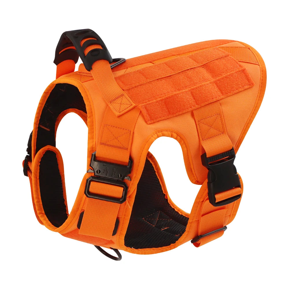Camouflage Dog Harness Tactical Adjustable Leash For Large German Shepherds