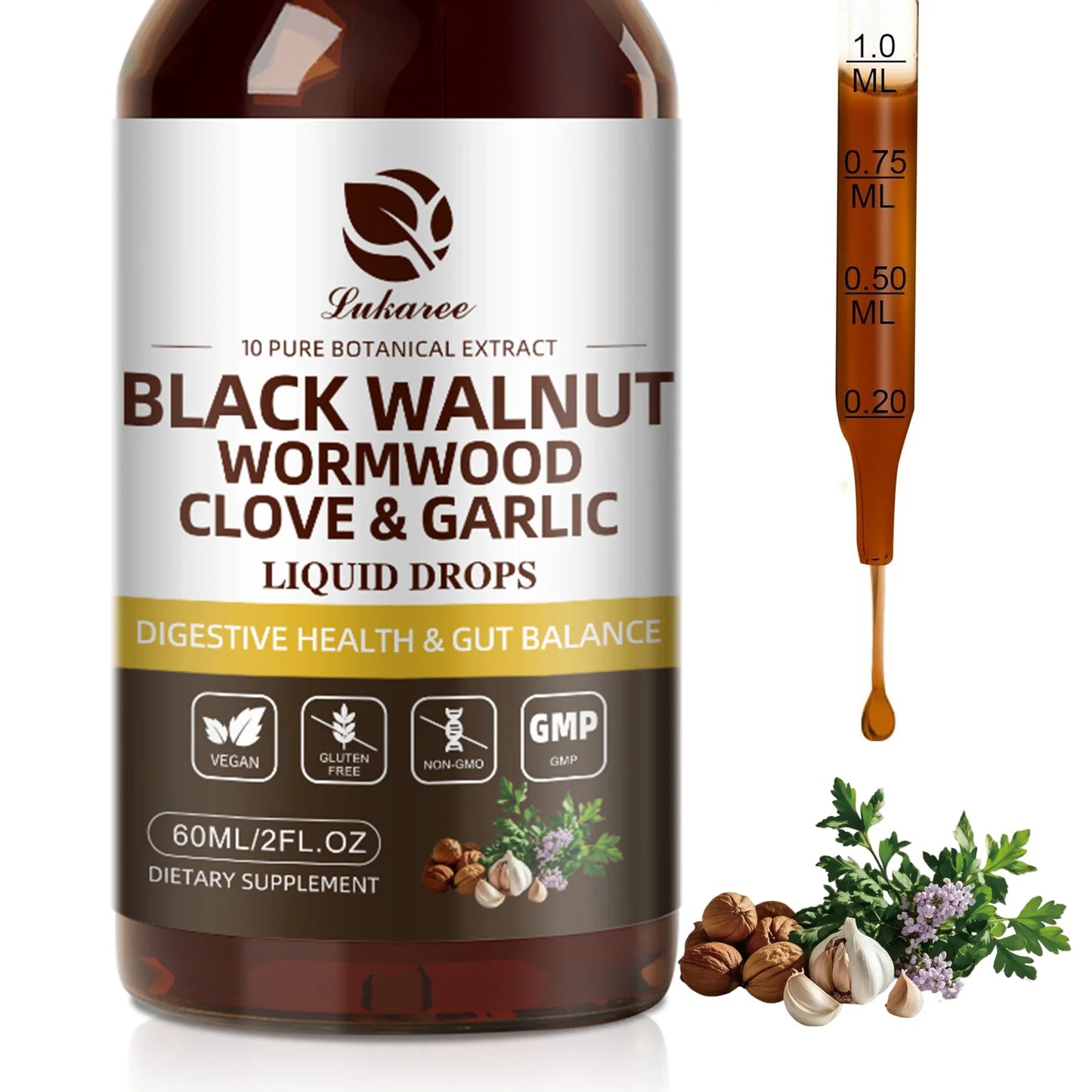 Lukaree Black Walnut Drop for Digestive and Immune Support