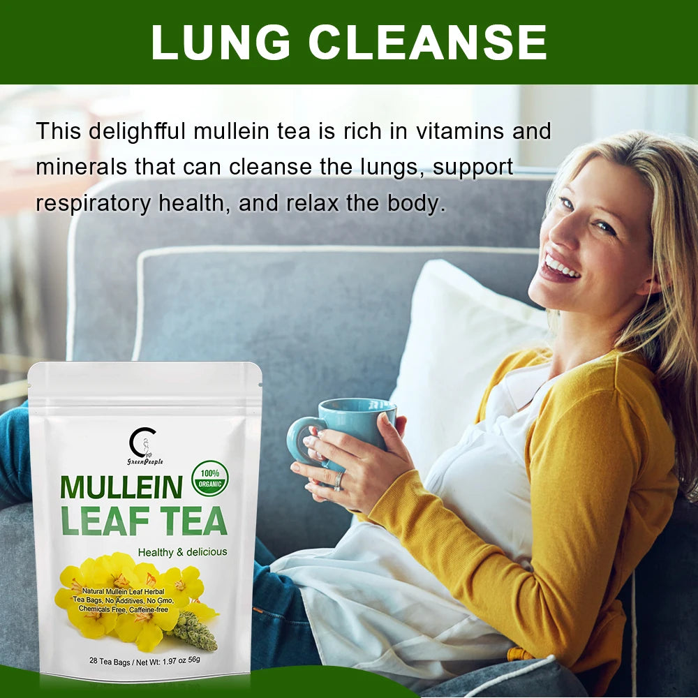 MINCH Herbal Mullein Leaf Drink for Lung Health and Detox