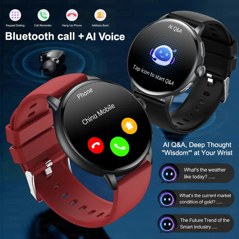 2026 New Body Analysis Health Smart Watch Blood oxygen Pressure Body Fat ECG+PPG Call AI Voice Assistant Smart Watch Men Women