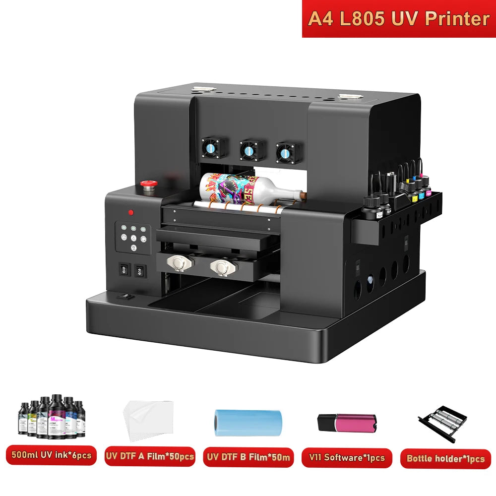 Miflame XP600 UV Flatbed Printer For Metal Wood Acrylic DTF