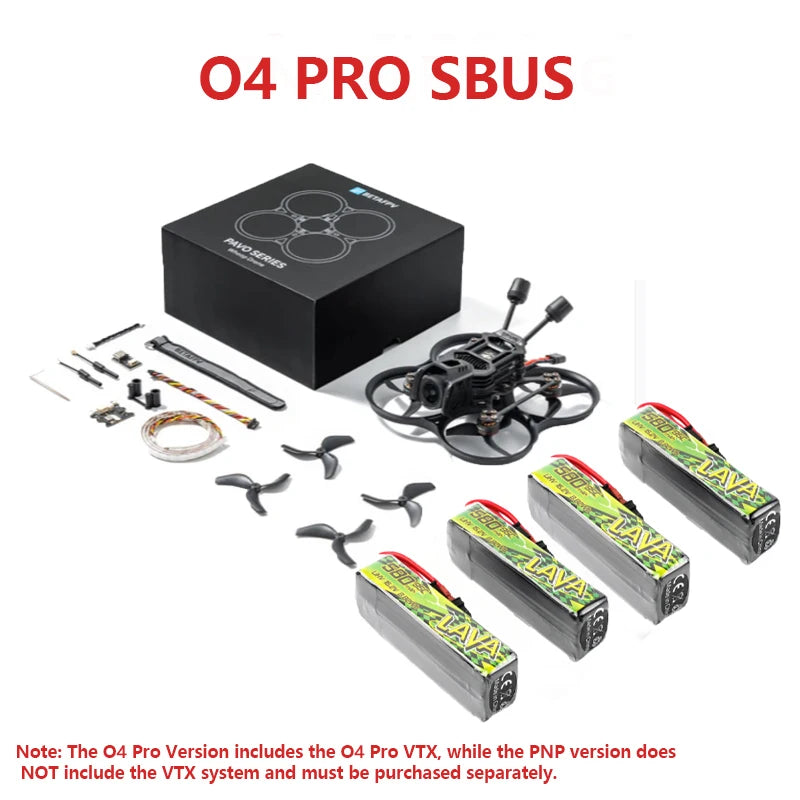 BETAFPV Pavo20 Pro II Brushless Whoop Quadcopter O4 Pro Version 2.2" Cinewhoop FPV Drone with O4 Pro Camera