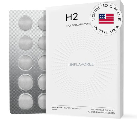 Molecular H2 Hydrogen Water Tablets with Magnesium, 12PPM Hydrogen Tablets Support Cellular Health, Recovery, Cognitive Function