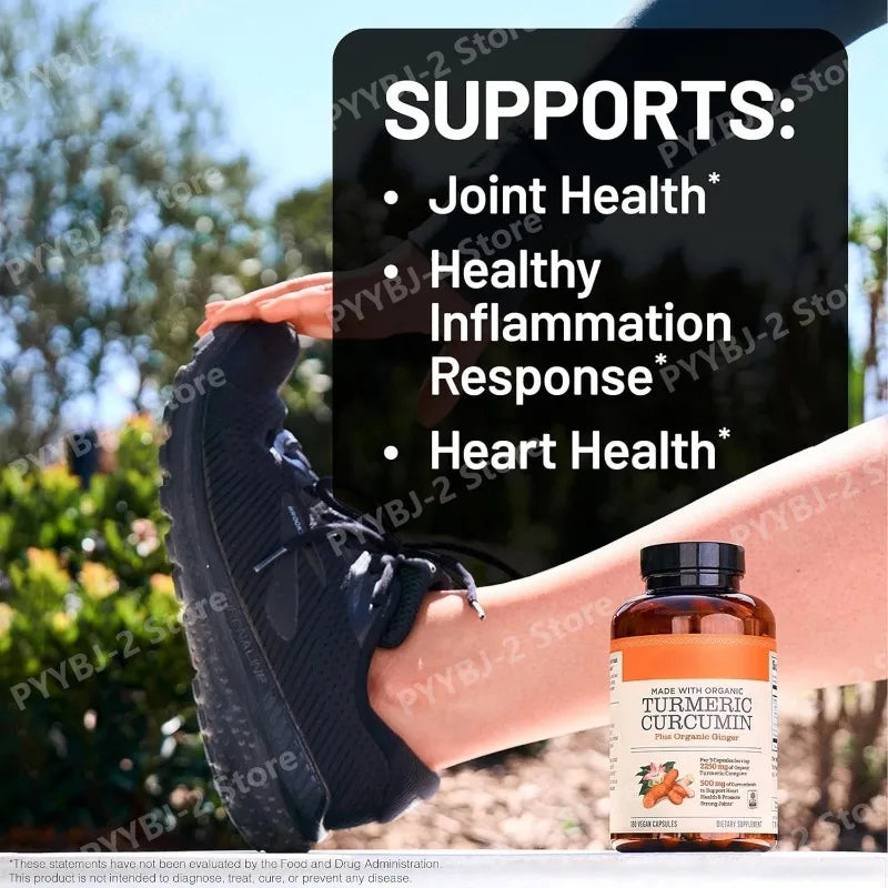 Curcumin Capsules Contain Curcumin Black Pepper Extract for Advanced Absorption - Daily Joint and Immune Health Support 90Count