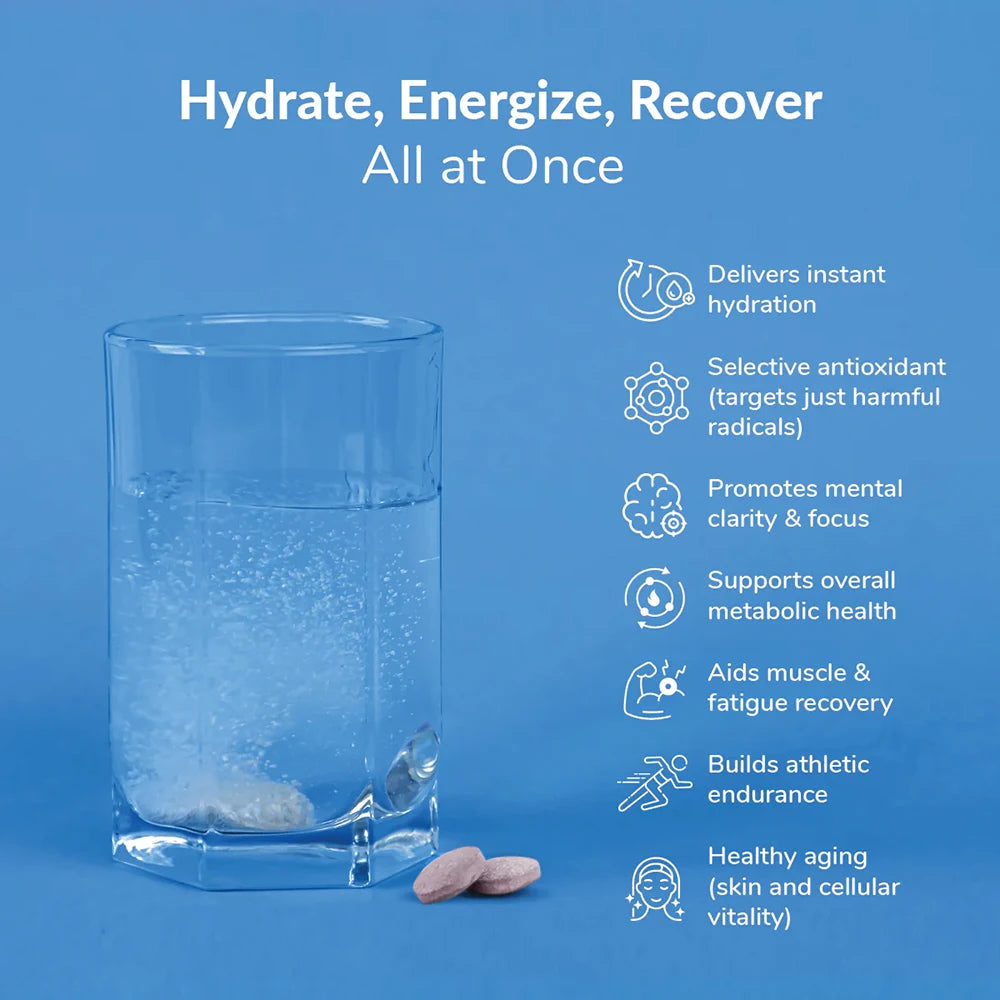 H2 - Tablets Molecular Hydrogen Tablets, 60 Servings, Supports Brain Health, Cognitive Function with Elemental Magnesium
