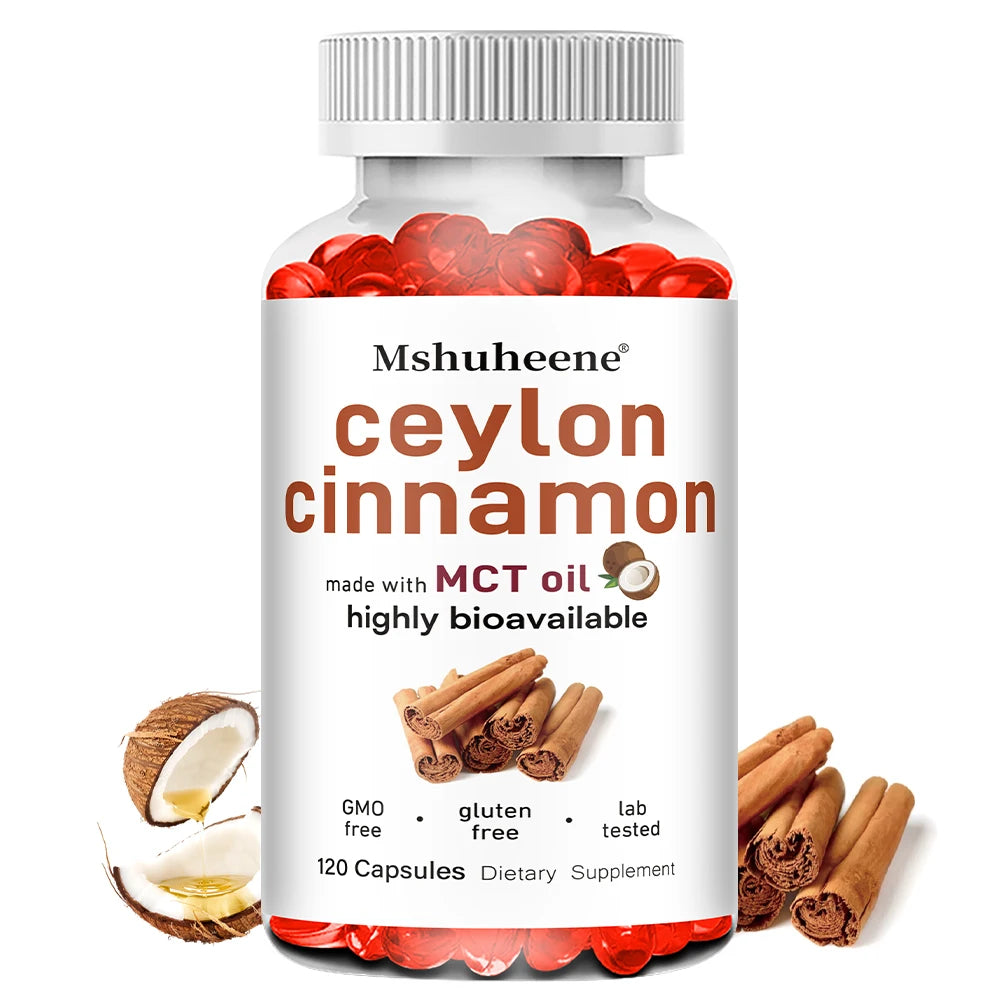 Organic Ceylon Cinnamon Capsules 600mg High Potency, Supports Antioxidant, Immune, Energy, Heart, Joint, Bone & Digestive Health