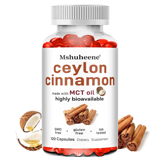 Organic Ceylon Cinnamon Capsules 600mg High Potency, Supports Antioxidant, Immune, Energy, Heart, Joint, Bone & Digestive Health