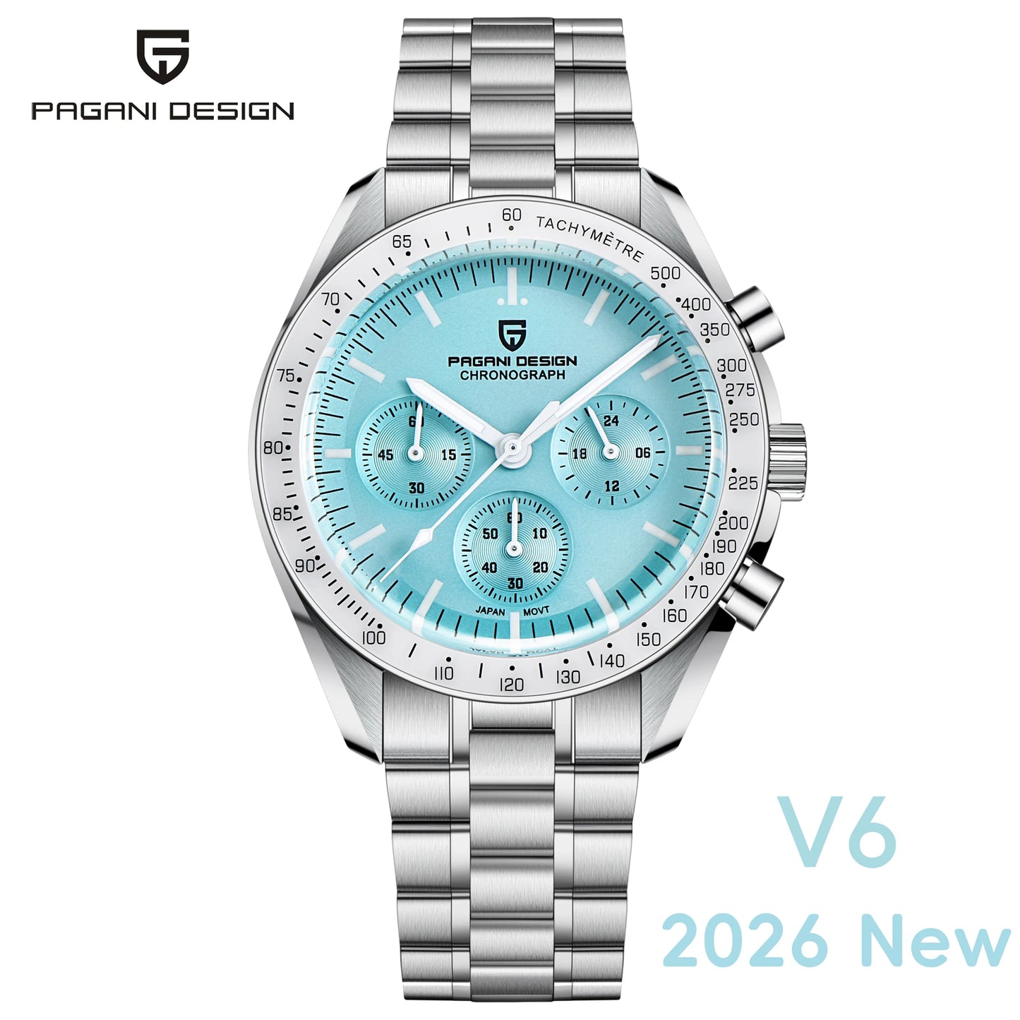 PAGANI DESIGN Luxury Quartz Chronograph Watch With Auto Date Sapphire