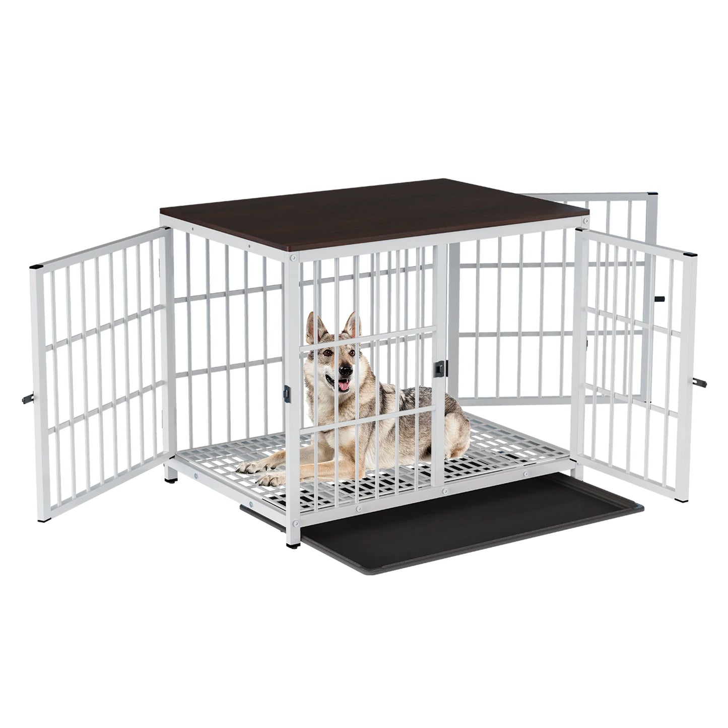 BINGOPAW Heavy Duty Dog Kennel End Table Cage With Doors