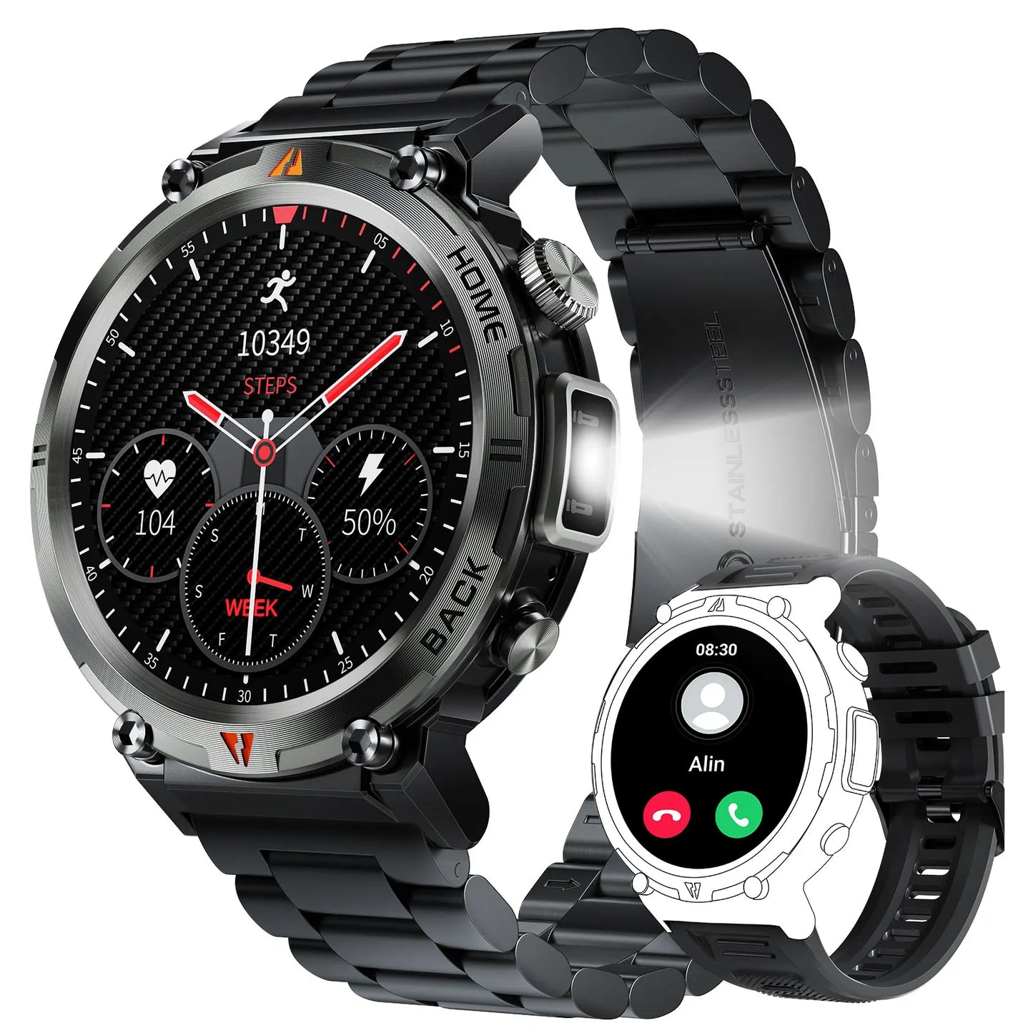 EIGIIS KE3 Bluetooth Call Smartwatch For Men With Touch Screen