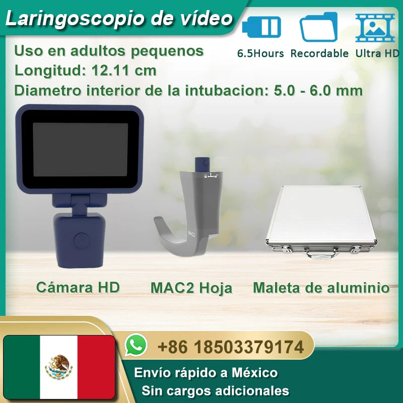 Core-Ray HD Touch Screen Anesthesia Video Laryngoscope With Six Blade Options