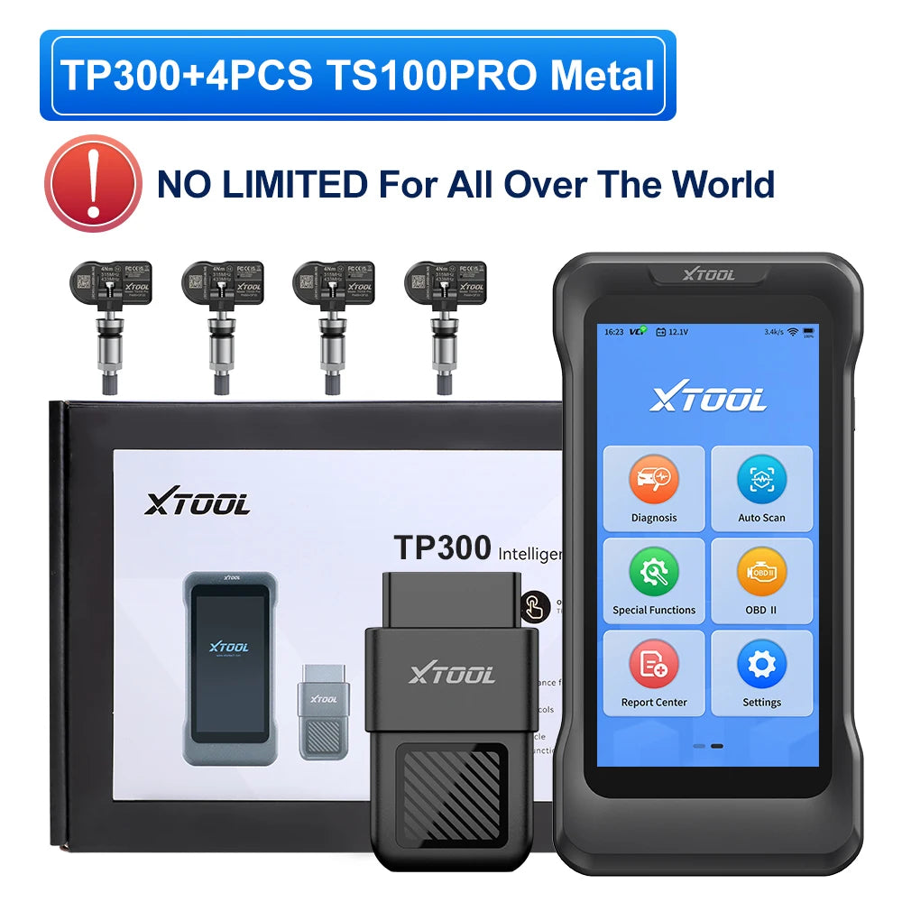 XTOOL TP300 TPMS Programming Scanner TPMS System Health Check 5 System Automotive Diagnostic Tools 8 Resets Lifetime Free Update