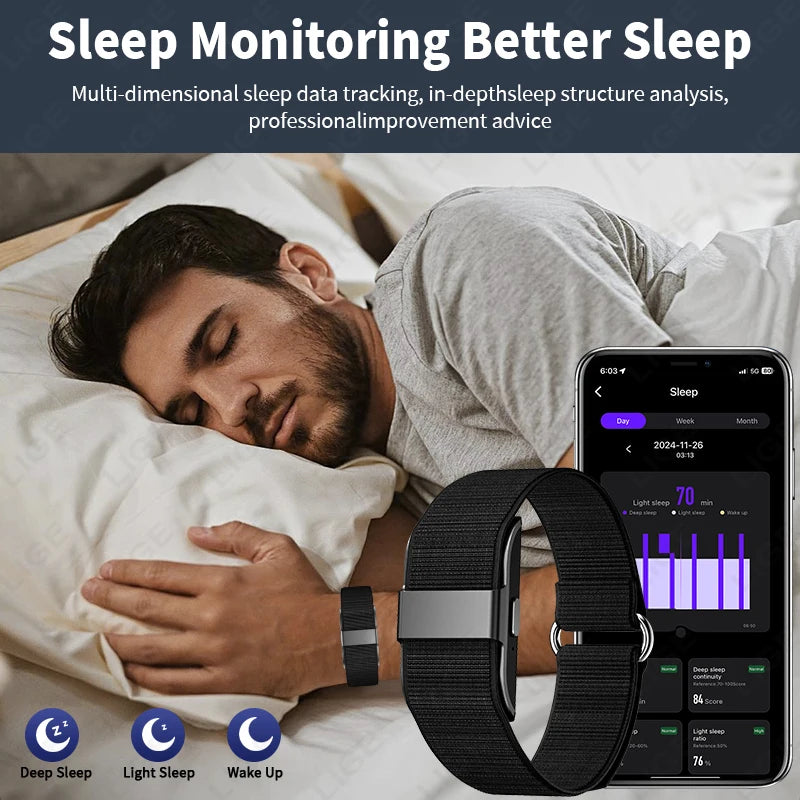 LIGE Smart Bracelet Waterproof Smartband Clock Running Pedometer Sports Health Monitor Smartwatch Vibration Alarm Message Alert