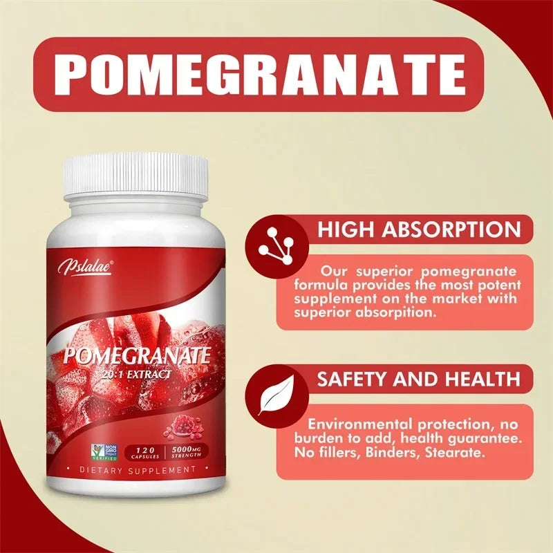 Pomegranate Extract - Strengthens The Immune System, Antioxidant,Supports Cardiovascular Health, for Heart Health Joint Support