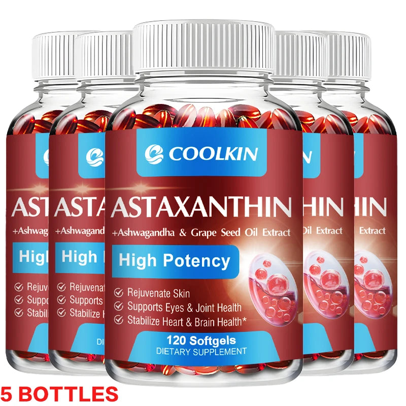 Astaxanthin - Promotes Cardiovascular Health, Speeds Up Metabolism, Supports Eye, Joint and Skin Health